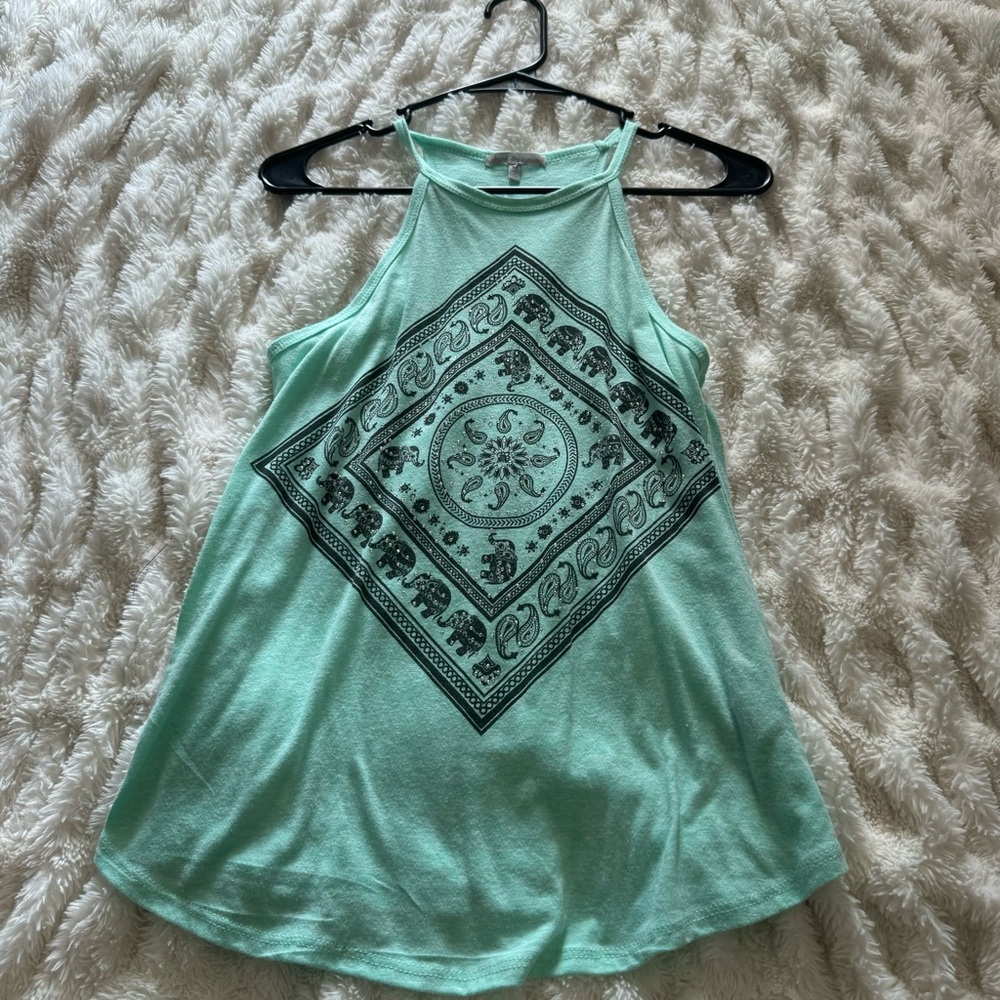 Charlotte Russe Crystal Elephant Tank Top Size XS